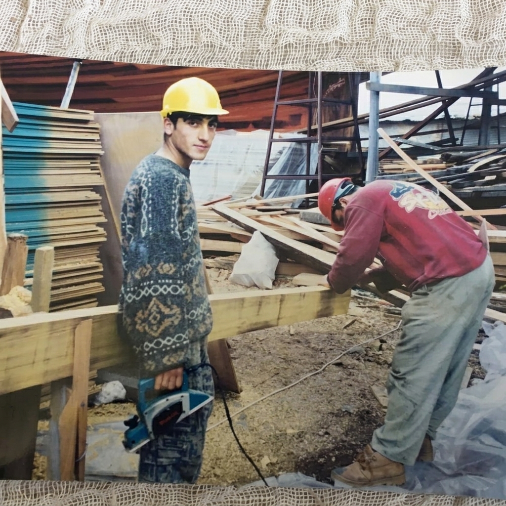 Atilla Sener during his early apprenticeship in the shipyard of Rumeli Kavağı